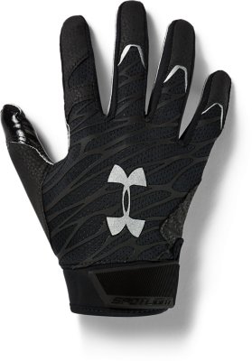 Under Armour UA Spotlight Football Gloves Receiver Black Sz MD Mens 1326218 001 for sale online